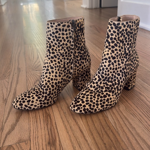 Able cheetah Print Heeled Zip Up Boots Size 6 - Picture 3 of 6